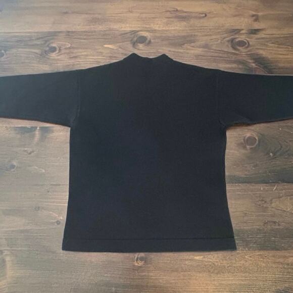 ⭐️ Vintage Meggi Hand Loomed 100% New Wool Made In Germany Black Sweater Sz 36 - Picture 7 of 7